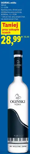 Lidl OGIŃSKI, wódka oferta