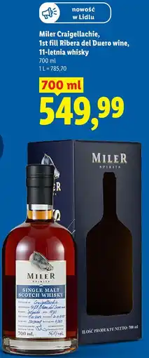 Lidl Miler Craigellachie, 1st fill Ribera del Duero wine, 11-letnia whisky oferta