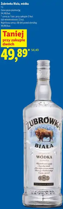 Lidl Żubrówka Biała, wódka oferta