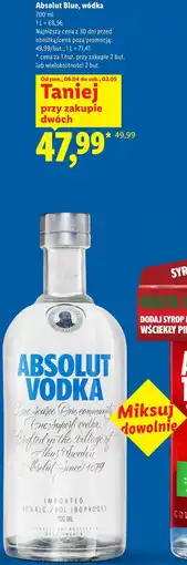 Lidl Absolut Blue, wódka oferta
