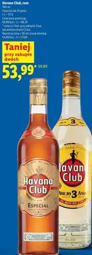 Lidl Havana Club, rum oferta