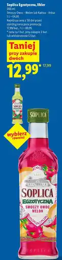 Lidl Soplica Egzotyczna, likier Smoczy Owoc - Melon lub Kaktus - Arbuz oferta