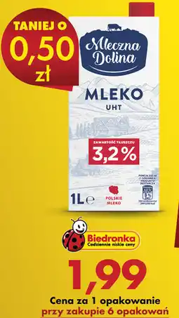 Biedronka Mleko UHT Mleczna Dolina oferta