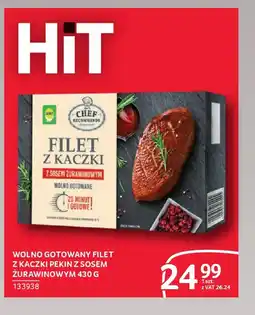 Selgros Wolno gotowany filet z kaczki pekin z sosem żurawinowym oferta