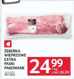 Selgros Żeberka wieprzowe extra paski pakowane oferta