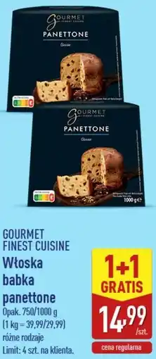 ALDI Włoska babka panettone GOURMET FINEST CUISINE oferta