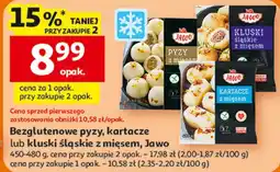 Auchan Bezglutenowe pyzy, kartacze lub kluski śląskie z mięsem, Jawo oferta