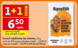 Auchan Łosoś wędzony na zimno SuperFish oferta