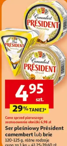 Auchan Ser pleśniowy Président camembert lub brie oferta