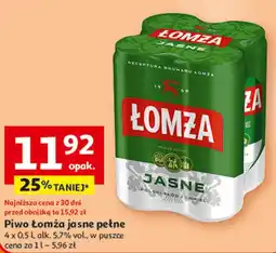 Auchan Piwo Łomża jasne pełne oferta