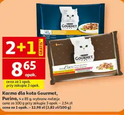 Auchan Karma dla kota Gourmet, Purina, 4 x 85 g, wybrane rodzaje oferta