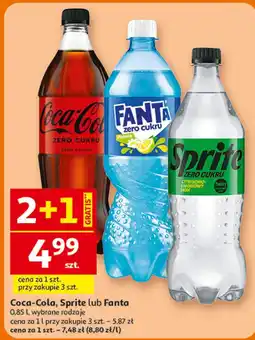 Auchan Coca-Cola, Sprite lub Fanta 0,85 l, wybrane rodzaje oferta