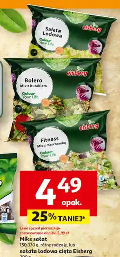 Auchan Miks sałat lub sałata lodowa cięta Eisberg oferta