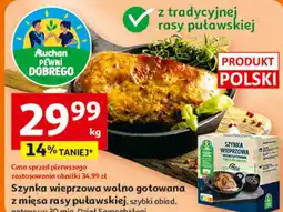 Auchan Szynka wieprzowa wolno gotowana z mięsa rasy puławskiej oferta