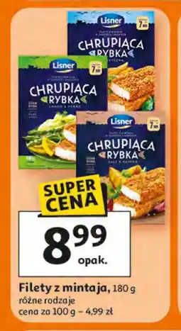 Auchan Filety z mintaja, 180 g różne rodzaje oferta