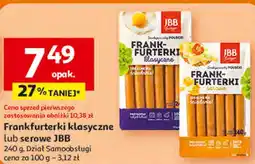 Auchan Frankfurterki klasyczne lub serowe JBB oferta