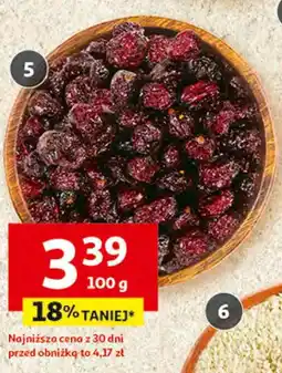 Auchan Żurawina cała, duże owoce luzem lub w opakowaniu oferta