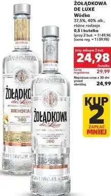 Kaufland Żołądkowa de Luxe Wódka 37,5%, 40% alk. różne rodzaje 0,5 l butelka oferta