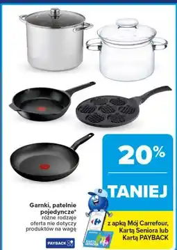 Carrefour Garnki, patelnie pojedyncze oferta