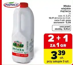 Carrefour Mleko wiejskie PIĄTNICA oferta