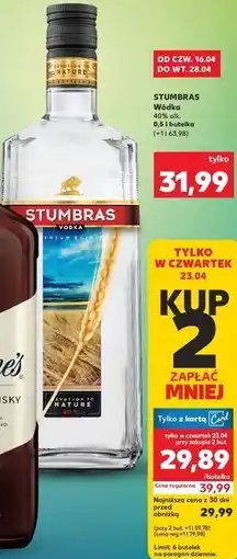 Kaufland Wódka STUMBRAS oferta