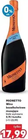 Kaufland MIONETTO Wino bezalkoholowe musujące białe wytrawne oferta