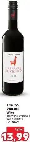 Kaufland BONITO VINEDO Wino czerwone wytrawne 0,75 l butelka oferta