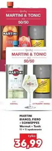 Kaufland MARTINI BIANCO, FIERO + SCHWEPPES Wermut + Tonik 1 l + 1 l opakowanie oferta