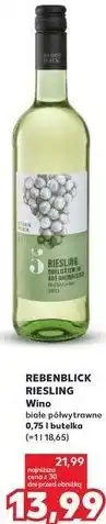 Kaufland REBENBLICK RIESLING Wino białe półwytrawne 0,75 l butelka oferta