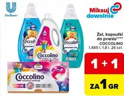 Carrefour Market Żel, kapsułki do prania COCCOLINO 1,485 l, 1,8 l, 26 szt oferta