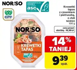Carrefour Market Krewetki tapas z czosnkiem i pietruszką, z chili NORSO oferta