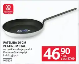 Selgros Patelnia 20 cm platinum stal oferta