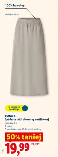 Lidl Spódnica Esmara oferta