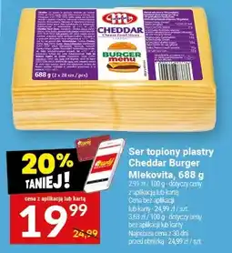 Twój Market Ser topiony plastry Cheddar Burger Mlekovita oferta