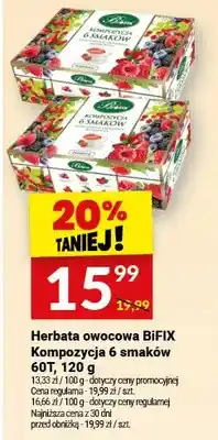 Twój Market Herbata owocowa BIFIX Kompozycja 6 smaków 60T oferta