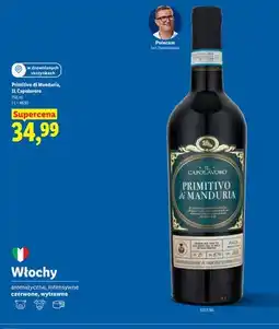 Lidl Wino Primitivo di Manduria Il Capolavoro oferta
