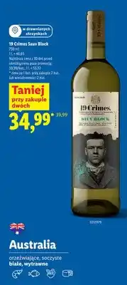 Lidl Wino 19 Crimes Sauv Block oferta