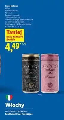 Lidl Wino musujące Secco Italiano Bianco lub Rosato oferta