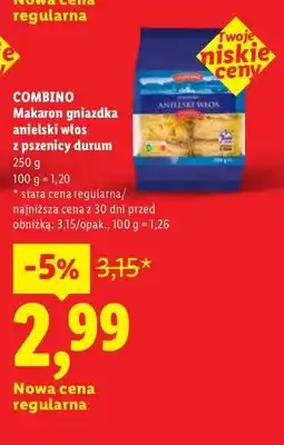 Lidl Makaron gniazdka anielski włos z pszenicy durum oferta