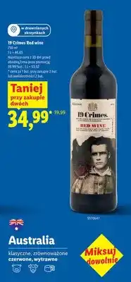 Lidl Wino 19 Crimes Red wine oferta