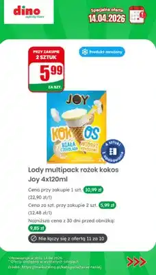 Dino Lody multipack rożek kokos oferta