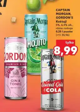 Kaufland Koktajl Captain Morgan, Gordon's różne rodzaje oferta