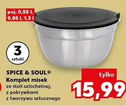 Kaufland Komplet misek ze stali szlachetnej, z pokrywkami z tworzywa sztucznego oferta