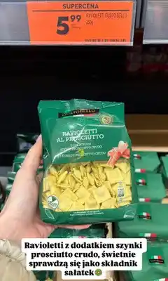 Biedronka Ravioletti al prosciutto z dodatkiem szynki prosciutto crudo oferta