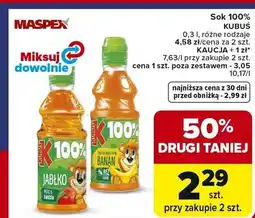 Carrefour Sok 100% Kubuś jabłko oferta