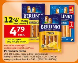 Auchan Parówki Berlinki z serem oferta