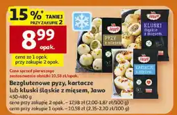 Auchan Pyzy, kartacze lub kluski śląskie z mięsem bezglutenowe, Jawo oferta
