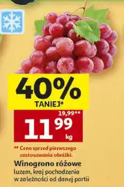 Auchan Winogrona różowe luzem oferta