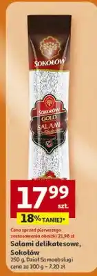 Auchan Salami delikatesowe Sokołów Gold oferta