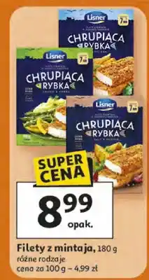 Auchan Filety z mintaja, różne rodzaje oferta